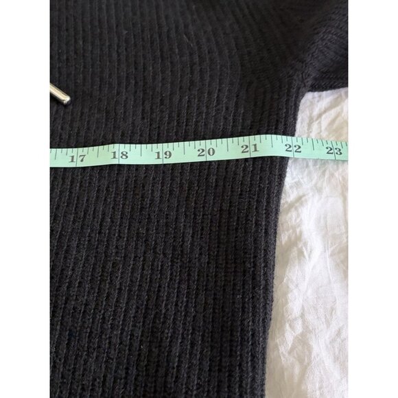 Moncler Men’s Black Hooded Knit Wool Cashmere Blend Long Sleeve Sweater Size Med - Picture 13 of 15